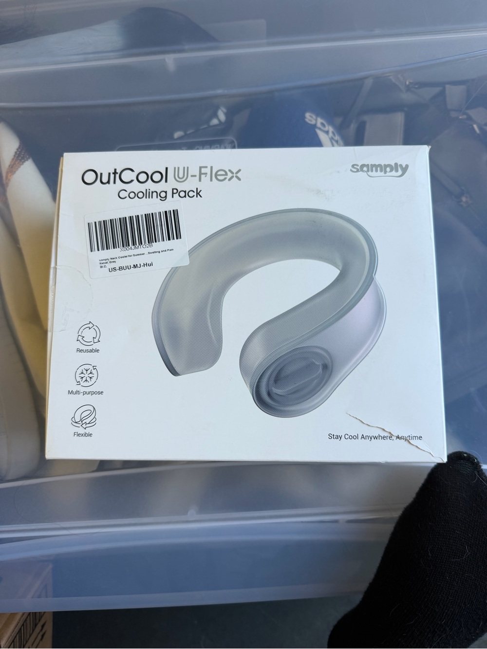 OutCool U-Flex Cooling Pack Neck Wrap by - Gray